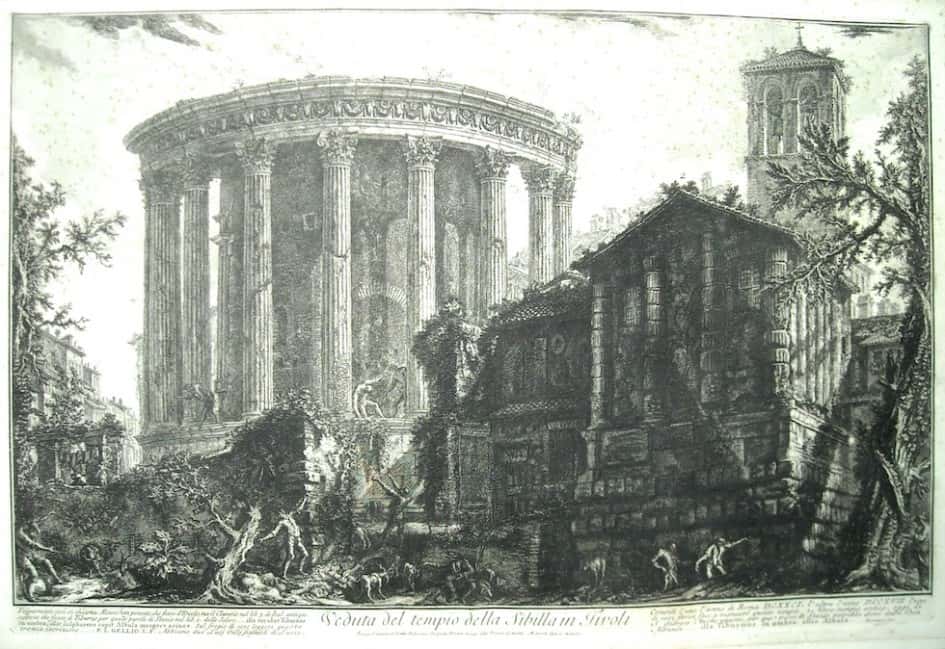 G. B. Piranesi: Veduta del Tempio della Sibilla a Tivoli