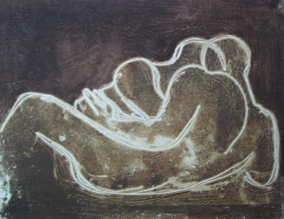 Alfredo Bortoluzzi: Incisione 'Amanti', 1940