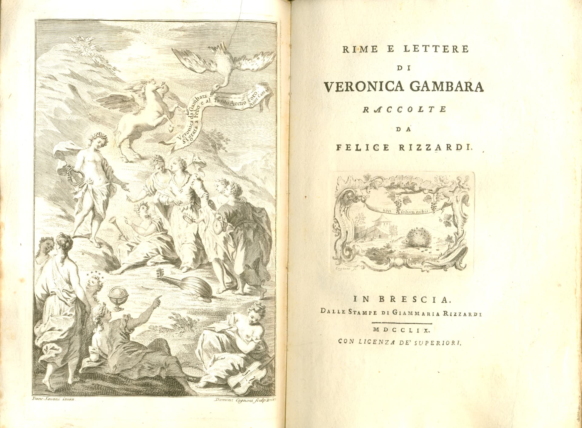 Antiporta e frontespizio — Veronica Gambara. Il vero ritratto?