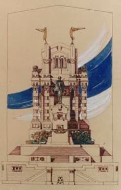 Bassi: Progetto di Monumento, Disegno Originale