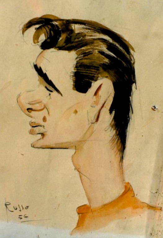 Giorgio Russo: Ritratto Caricaturale di Gino Ballerini, 1956