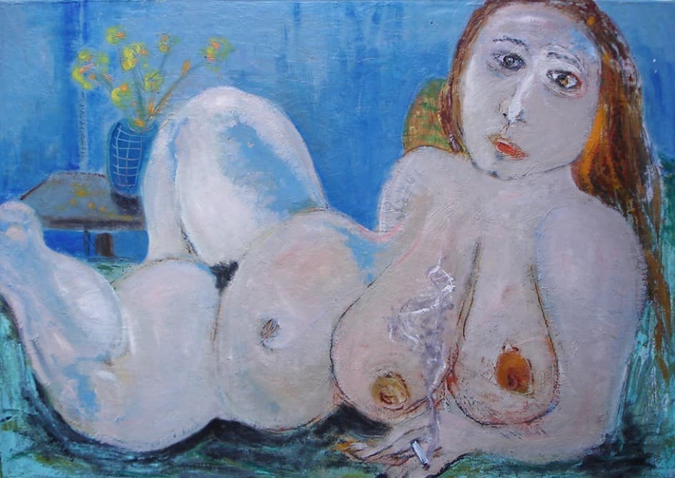 Lewerang: Nudo ad olio su tela, 50x70 cm