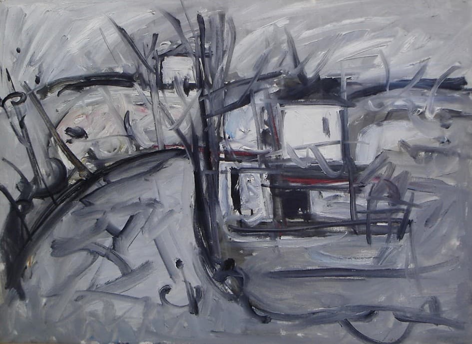 Rocco Sanbenedetto: Opera Informale, Olio su Tela, Pescara