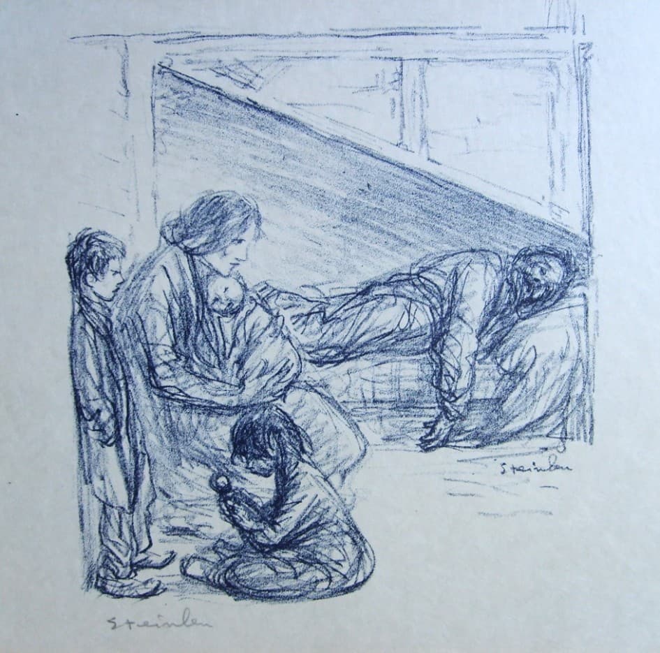 Théophile Alexandre Steinlein: Scena Familiare, Litografia