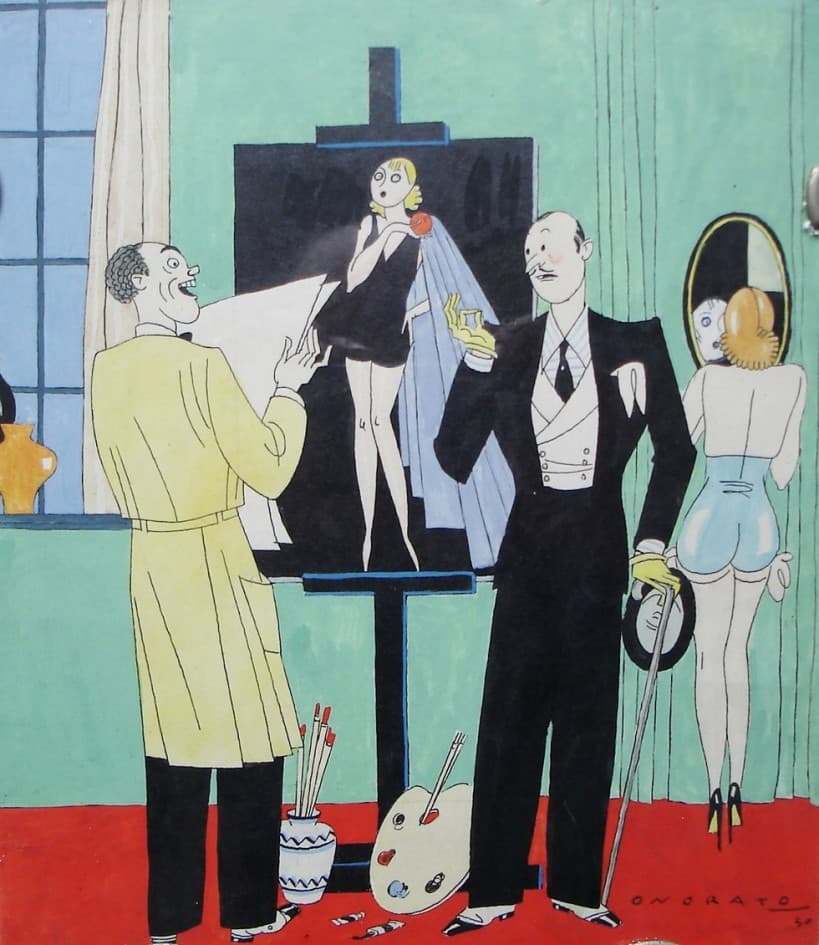 Umberto Onorato: Caricatura Originale, Lucera 1898 - Cassino 1967